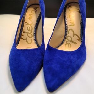 NWOT Sam Edelman Hazel Pointed Toe Pumps in gorgeous Cobalt Blue Suede - Size 10